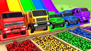 367K views · 5.8K reactions | Learn Colors with Street Vehicle and Soccer Ball Magic Water Slide for Kids Children | Surprise Kids TV | Facebook