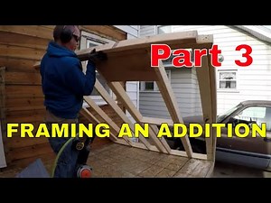 Adding A Bathroom #3 | Building Walls | Framing A Window | Figuring Rafters