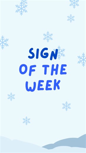 NTID ASLIE on Instagram: "To all our interpreting students, we hope you keep practicing over break! This is a little motivation from our ASL teachers!❄️ ⛄️ #ASL #RIT #NTID #ASLIE #SNOW #SIGNLANGUAGE #FRIDAYREELS #WINTERBREAK Video ID: A white snow-themed background with blue text “Sign of the Week”. The image transitions to a video. A black haired woman with a black cardigan and red pants stands in front of a Christmas tree-themed wall. The woman signs ‘Hello! We are approaching winter break rig
