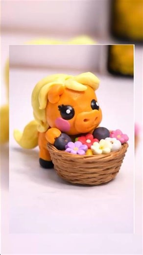 Oddly Satisfying Polymer Clay Pony Sculpting #shorts #clay #tutorial #diy #cute #art #toys