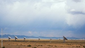 Satellite antennas following signals from outer space