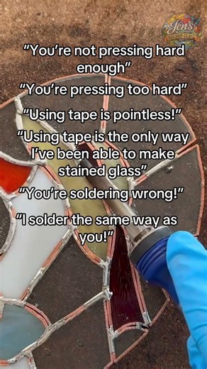 Who knew stained glass was filled with so much drama and opinions? 👻 #stainedglass #learning