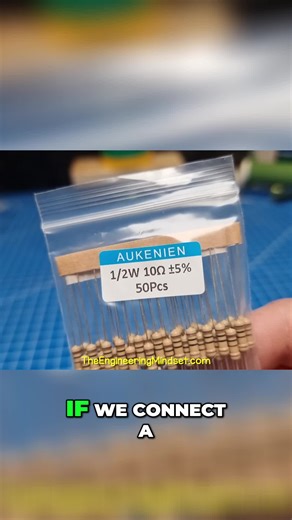 Resistor overload: See what happens when power exceeds rating. Don't let this happen to you! #Electronics #DIY #Engineering #TechTips #Science