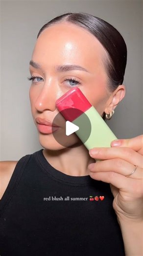 Emily McCormick | Red blush all summer 🍒❤️🍓 . @pixibeauty On the Glow blush in Ruby . #makeup #blush #makeuptutorial #blushing #redblush | Instagram