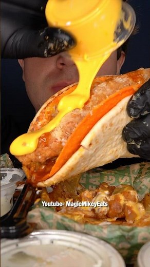 TACO BELL + WINGSTOP?? #asmr #mukbang