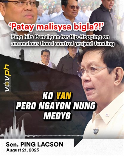 541K views · 5.8K reactions | Oriental Mindoro Rep. Arnan Panaligan cannot feign innocence over the alleged irregularities in the multibillion-peso flood control projects in his congressional district that he himself had earlier claimed as his accomplishments, according to Sen. Panfilo “Ping” Lacson. | VOVph | Facebook