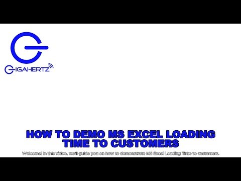 HOW TO DEMO MS EXCEL LOADING TIME