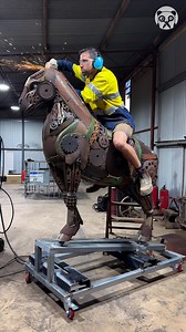 9.9K views · 13 reactions | Man builds Alpine Ibex from retired tools Partner: jordanspriggsculptures IG: https://www.instagram.com/jordanspriggsculptures | Hungry Panda | Facebook