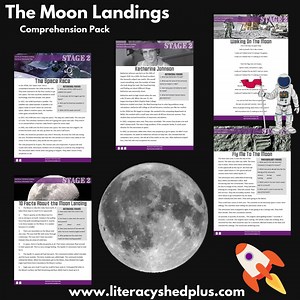 Just added a new comprehension pack to Literacy Shed Plus The Moon Landings for Stage 2 - including narrative, poetry, biography of Katherine Johnson and information texts.. https://www.literacyshedplus.com/en-gb/browse/comprehension-plus/stage-2 Browse all of our comprehension titles and download samples here: https://docs.google.com/document/d/1xlzVJ41EmAWaQsiKWwYeDtulYY3w8age40Z3WCN6rkw/edit?usp=sharing | The Literacy Shed