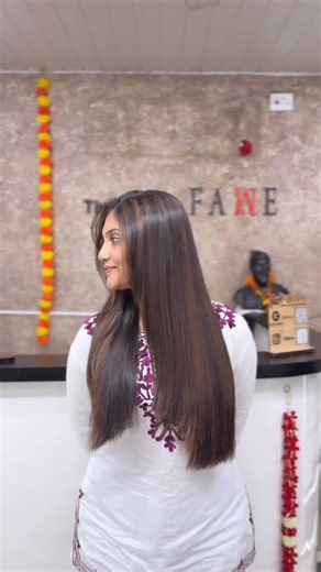 FAWE SALON®️( 1990 )🇮🇳 on Instagram: "Our lovely guest from PUNE🌉 got the Nanoplastia magic! 💫 Frizz-free, chemical-free, and formaldehyde-free — for that silky, soft, straight, and healthy hair glow✨ Fawe Salon Khopoli 8983339499 #fawe #colorbymayuresh at #tedtalks #tedx #100cr #manifested #100kfollowers #gratefull #khopoli"