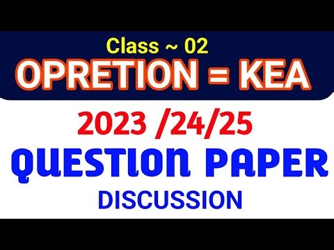 OPRETION KEA PART 2 | QUESTION PAPER SOLV | VEERESH HIREMATH STUDY ZONE