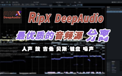业界领先的RipX DeepAudio 如何分离 人声、乐器及伴奏
