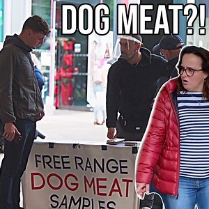 2M views · 9.9K reactions | Vegan hands out DOG MEAT to SHOCKED meat...