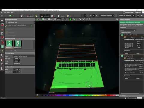 Emergency lighting and the average illuminance