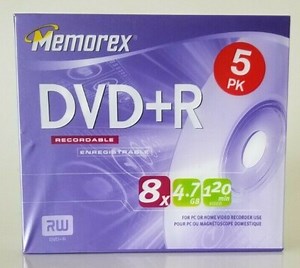 Memorex DVD+R 5 Pack 8X 4.7GB Recordable 120 Min Video - New Sealed | eBay
