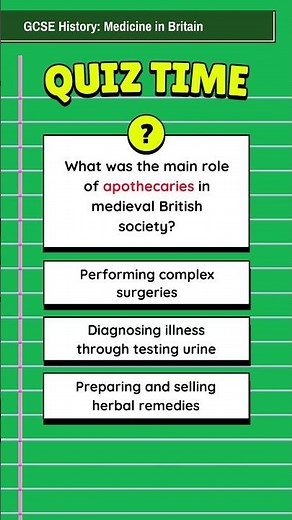 GCSE History Medicine: Know your Apothecaries? 💊 Test Knowledge! #AQA #OCR #Edexcel #revisiontips