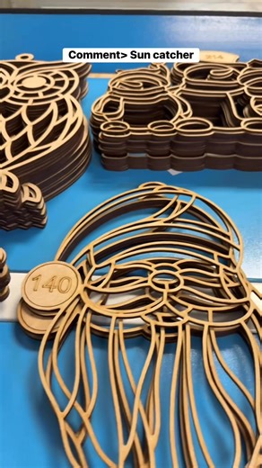 Create faux stained glass art with our laser cut wood templates, crushed glass and resin! Grab your supplies comment> Sun catcher for 🔗 #fauxstainedglass #glassart #resincrafts #glasscraft #shatteredglass | Amber Strong DIY