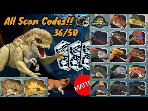 All Jurassic World Rebirth Scan Codes!! Distortus Rex Island Escape Set!! (36/50)