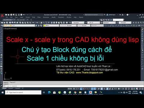 How to create a Block to Scale 1 dimension in AutoCAD - Scale X, Scale Y in CAD