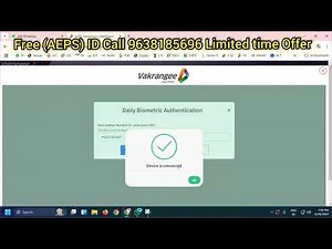 Retailer Id Free 💥Vakrangee AePs Cash Withdrawal,Balance Enquiry Full Traning Video