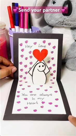 Open This Card… You’ll Feel Loved ❤️✨#shorts #craft #diy