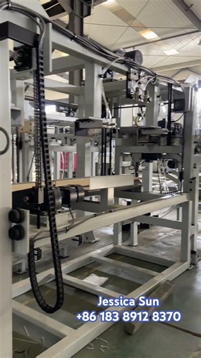 Automatic panel gluing line with feeder drying and stacker (plywood) #machine #wood #manufacturing