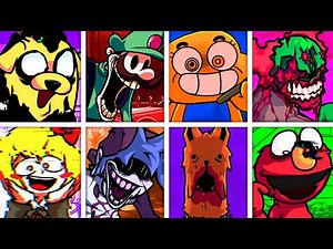 ELASTIC DESTRUCTION V2 but Every Turn a Different Character Sings 🎶⚡ (FNF Pibby Corrupted)