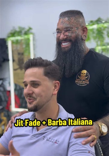 Jit Fade Barba Itáliana ✅ #barbeiro #barbeariabrasil #barbearia #paravoce #barbeirosbrasil