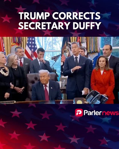 Parler on Instagram: "President Trump corrects Sean Duffy’s pronunciation of Pete Buttigieg’s name POTUS: “It’s BOOT-EDGE-EDGE!” DUFFY: “EDGE-EDGE! I’m sorry.”"
