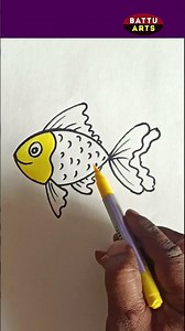 How to Draw a Fish – Easy Step by Step#drawing #short #draw