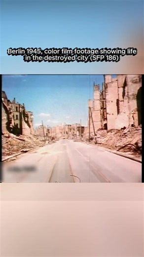 Berlin 1945, color film footage showing life in the Destroyed City #Berlin1945 #WorldWar2 #ColorizedHistory #RareFootage #HistoryTok