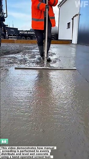 Manual Concrete Screeding | Smooth and Level Slab Finishing