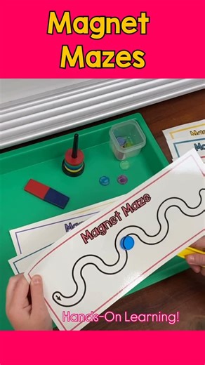 Megan | Kindergarten Activities on Instagram: "🧲 Magnet Mazes are an exciting way for students to experiment and expand on their knowledge about magnets! 🧲 These are also great for a Science Center, Morning Tub, Inside Recess, or Early Finishers! 🧲 Comment “Magnets” and I’ll send you a message with a link to the Magnet Mazes. I’ll also leave a link in my profile. . . #kindergartenscience #sciencecenter #ece #iteachk #handsonlearning #makelearningfun #justteachy"