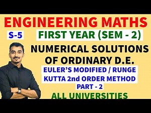 NUMERICAL SOLUTION OF ORDINARY DIFFERENTIAL EQUATION | S-5 | EULER'S METHOD | ENGINEERING FIRST YEAR