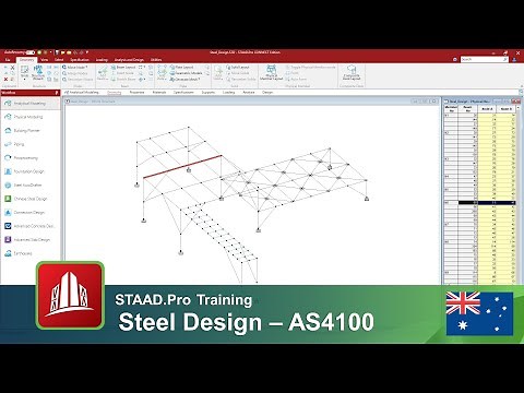 Designing Steel Structures in STAAD.Pro according to the AS4100