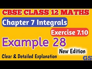 Chapter 7 - Example 28 - Integrals - CBSE Class 12th Maths in Tamil - NCERT #gsfamily