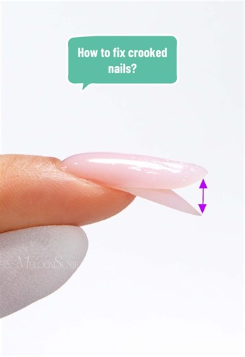 How to fix crooked nails? Try to use this method with polygel! 💖Easter Big Sale! Check the bio to get the same products! #melodysusie #nailtutorial #nailtok #nailvideos #nailtips