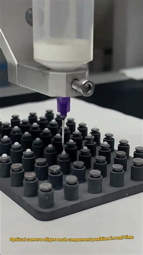 Vision-Guided Automatic Robotic Dispenser Applying Precision Adhesive Dots