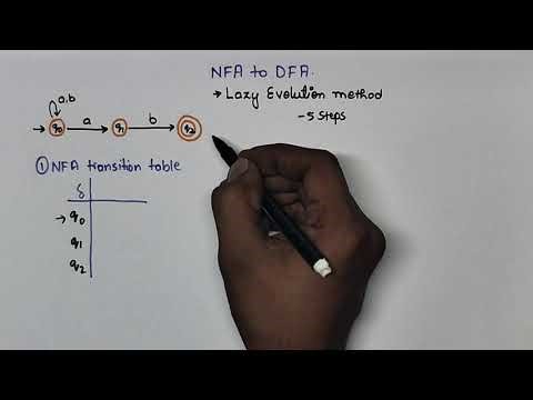 NFA to DFA conversion ( lazy evolution method ) | theory of computation | All Universities
