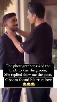 The Photographer asked the bride to kiss the groom #weddinginspire #wedding #weddingfilms