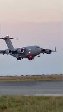 US Air Force C-17 Globemaster III Lands at Larnaca Airport | C17 Military Transport Spotted Larnaca