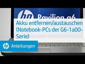 Akku entfernen/austauschen (Notebook-PCs der G6-1a00-Serie) | HP Support