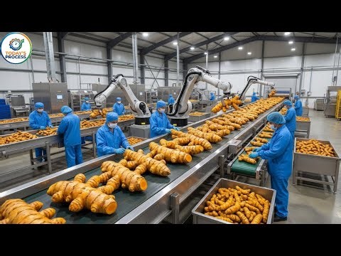 Inside a Modern Turmeric Factory: From Fresh Harvest to Premium Powder (Full Process)