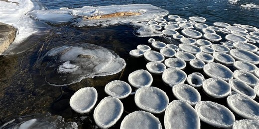 Ice disks spotted on rivers in ND! How do they form? Morse Code of Weather