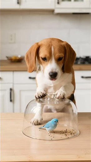 Dog vs Bird Who Will Win This Kitchen Standoff?