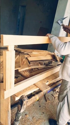 How to make wood windows frame #wood #carpentry #skills #windows #shorts