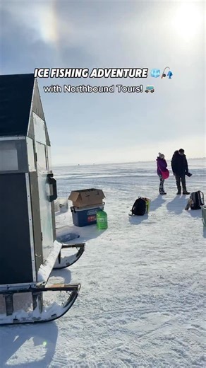 Fun Things Toronto - To Do and See! on Instagram: "POV: Ice fishing on top of Lake Simcoe 🧊🎣 Seasonal Ice Fishing Tours now available with @northboundtours ✔️ Family-friendly ✔️ No long walks ✔️ Plenty of washrooms ✔️ Everything included: transportation, food, coffee & tea, fishing rods, bait + underwater camera (so you catch faster 👀🐟) Super warm and cozy inside the hut — we didn’t even need our jackets. 🚐🎣 Zero driving needed with pickup from Yorkdale Subway. PS: Fishing license required