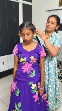 మా పాప birthday రోజు చిన్నప్పుడు మా అమ్మ నన్ను రెడీ చేసినట్లు నేను మా పాపను రెండు జడలు వేసి రెడీ