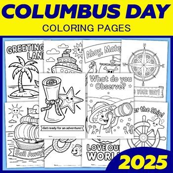 Printable Columbus Day | Coloring Pages for Preschool & Kindergarten