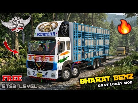 🔥Download BHARAT BENZ BS6 GOAT LORRY MOD FOR BUSSID | BUS SIMULATOR INDONESIA | #bussidmods
